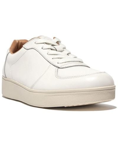 Fitflop Rally Leather Panel Sneakers - White