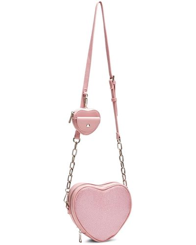 Madden Girl Lola Heart Crossbody Bag - Pink