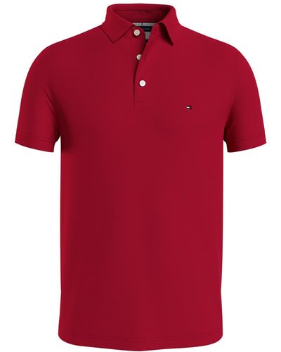 Tommy Hilfiger Th Flex Slim Fit Short-sleeve Polo - Red