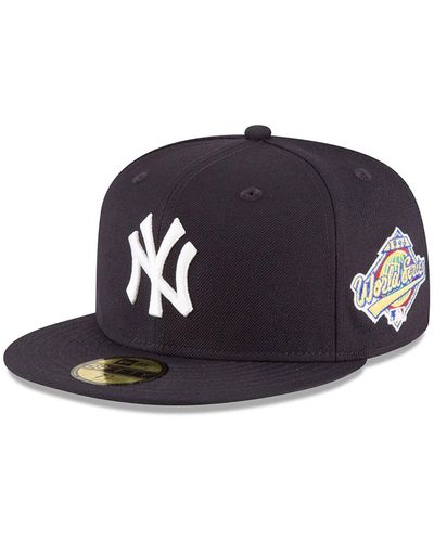 KTZ Navy New York Yankees Side Patch 1996 World Series 59fifty Fitted Hat - Blue
