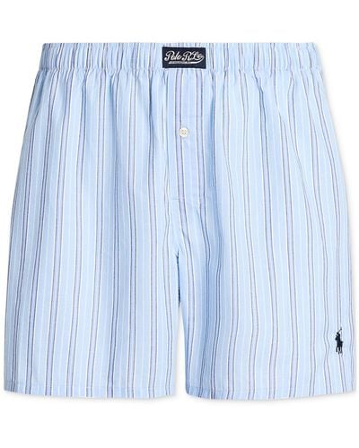 Polo Ralph Lauren Woven Cotton Boxer Shorts - Blue