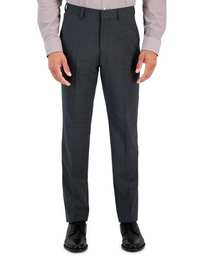 HUGO By Boss Modern-fit Solid Wool Blend Suit Pants - Black