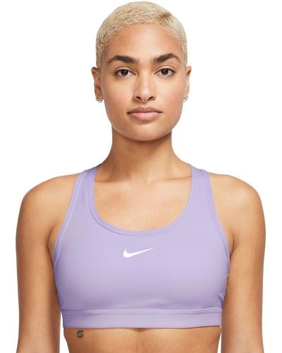 Nike Swoosh Padded Medium-impact Sports Bra - Purple