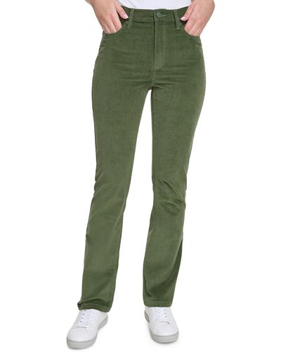 Calvin Klein High-rise Bootcut Corduroy Pants - Green