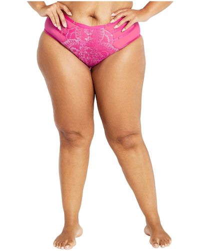 City Chic Plus Size Alexis Shorty - Pink