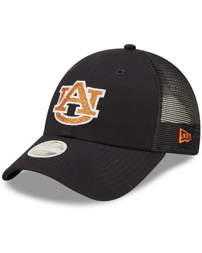 KTZ Auburn Tigers 9forty Logo Spark Trucker Snapback Hat - Black