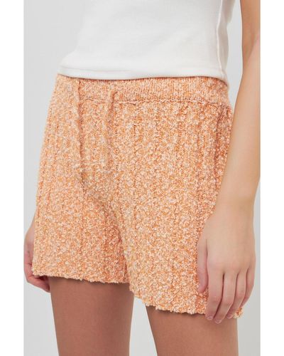 Free the Roses Cozy Sweater Shorts - Natural