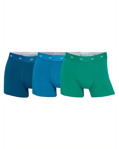 Cr7 Viscose From Bamboo Blend Trunks - Blue