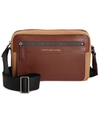 Tommy Hilfiger Classic Logo Zip Camera Bag - Brown