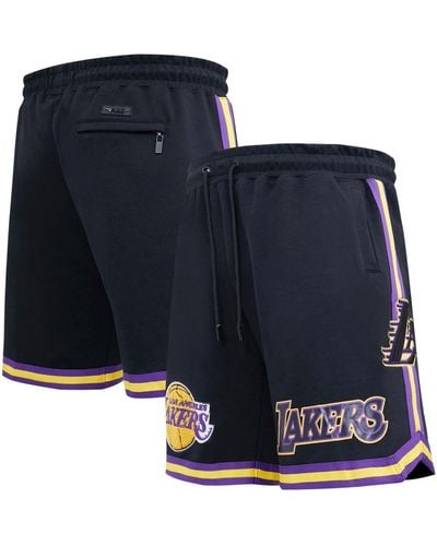 Pro Standard Los Angeles Lakers Chenille Shorts - Black