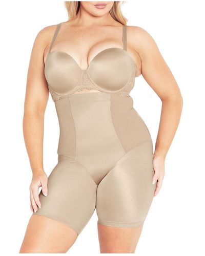 City Chic Plus Size Smooth & Chic Thigh Shaper - White