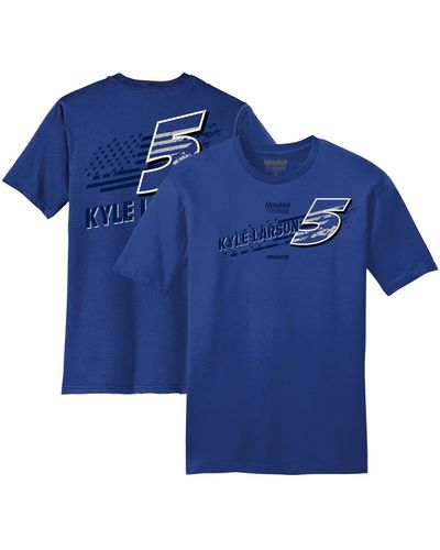 Hendrick Motorsports Team Collection Kyle Larson Flag T-shirt - Blue