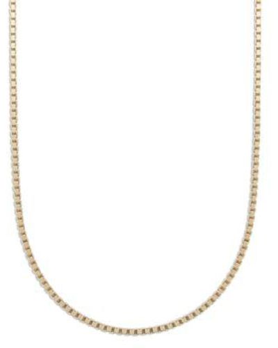 Macy's Giani Bernini 18k Gold Over Sterling Silver Necklaces 18 30 Box Chain - Metallic