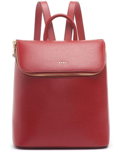 DKNY Bryant Top Zip Backpack - Red