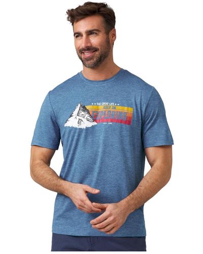 Free Country Super Soft Graphic Crewneck T-shirt - Blue