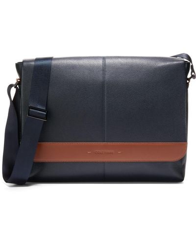 Cole Haan Triboro Small Leather Messenger Bag - Blue
