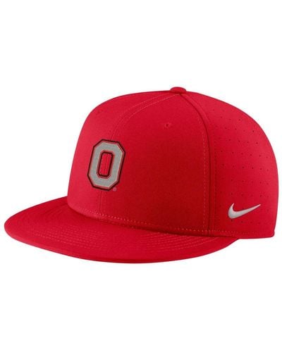 Nike Ohio State Buckeyes Aero True Baseball Performance Fitted Hat - Red