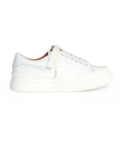 Belle & Bloom Just A Dream Croc Leather Sneaker - White