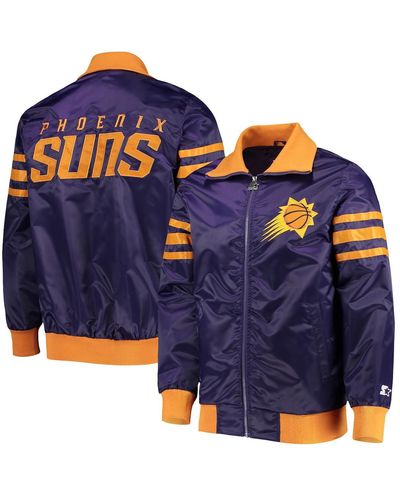 Starter Phoenix Suns The Captain Ii Full-zip Varsity Jacket - Purple