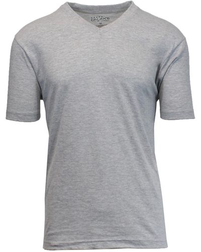 Galaxy By Harvic Short Sleeve V-neck T-shirt - Gray
