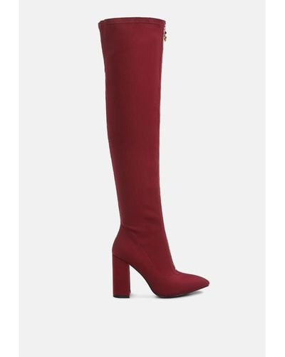 LONDON RAG Ronettes Over-the-knee Boot - Red