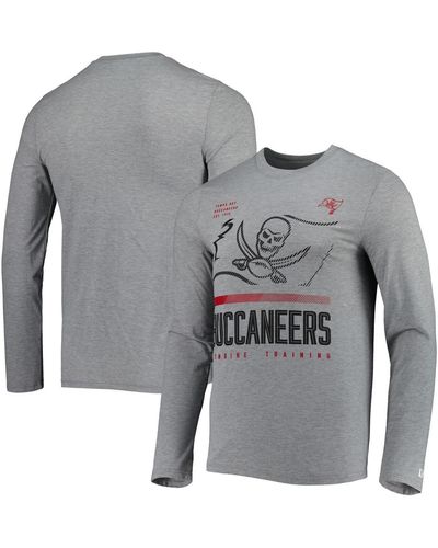 KTZ Tampa Bay Buccaneers Combine Authentic Red Zone Long Sleeve T-shirt - Gray