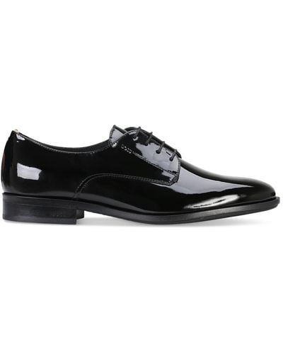 BOSS Colby Derby Patent Leather Dress Shoes - Black