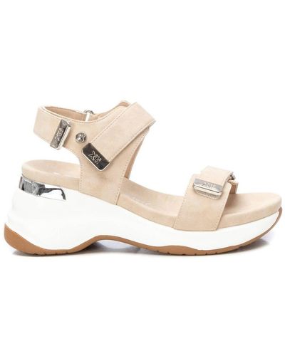 Xti Wedge Double Strap Sandals By - Natural