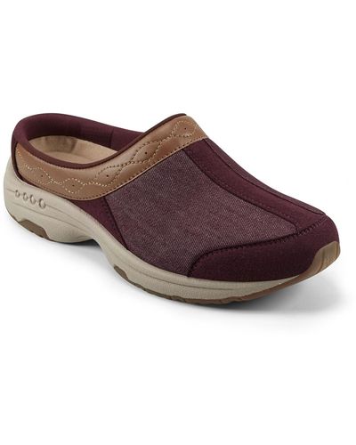 Easy Spirit Travelcoast Round Toe Casual Clogs - Red