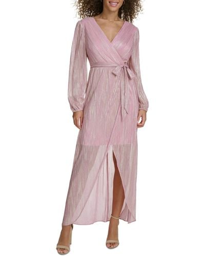 Siena Jewelry Faux-wrap Maxi Dress - Pink