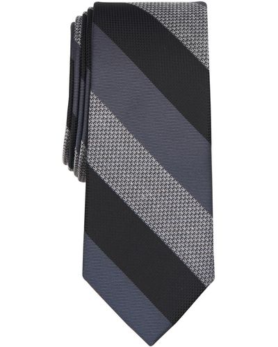BarIII Gaffney Stripe Tie - Gray