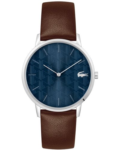 Lacoste Crocorigin Quartz Leather Strap Watch 40mm - Blue