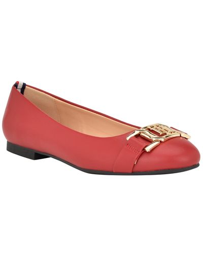 Tommy Hilfiger Gallyne Classic Ballet Flats - Red