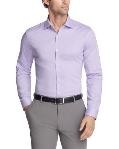 Kenneth Cole Slim-fit Flex Stretch Dress Shirt - Purple