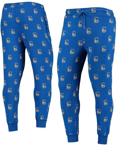 The Wild Collective Golden State Warriors Allover Logo jogger Pants - Blue