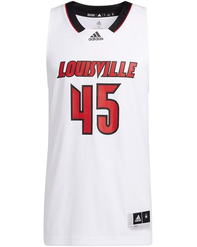 adidas Louisville Cardinals Swingman Basketball Jersey - White