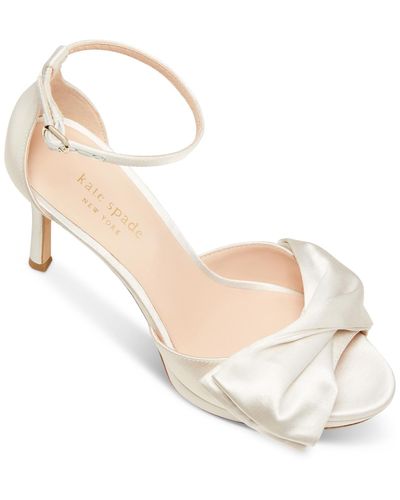 Kate Spade Bridal Satin Evening Dress Heels - White