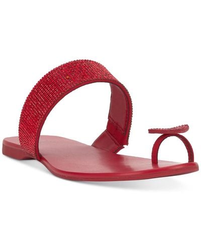 INC International Concepts Gavena Flat Sandals - Red