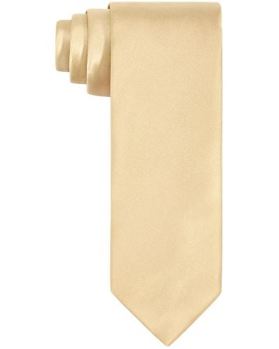 Tayion Collection Purple & Gold Solid Tie - Natural