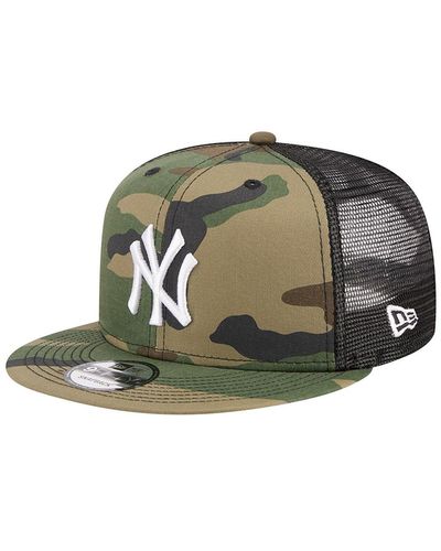 KTZ Camo Dallas Cowboys Main Trucker 9fifty Snapback Hat in Green