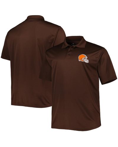 Fanatics Cleveland S Big And Tall Birdseye Polo Shirt - Brown