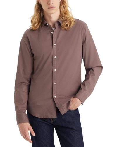 Levi's Battery Housemark Stretch Slim-fit Shirt - Purple
