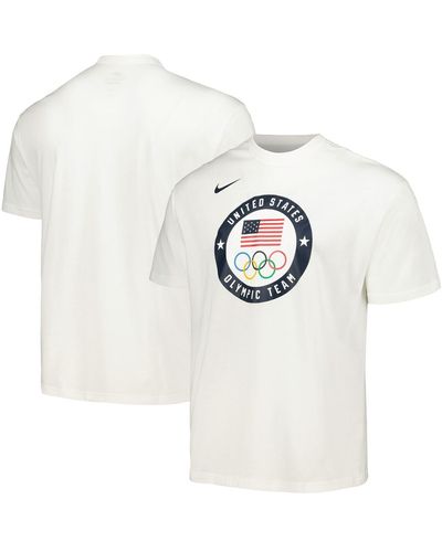 Nike Team Usa 2024 Summer Olympics Media Day Look Essentials T-shirt - White