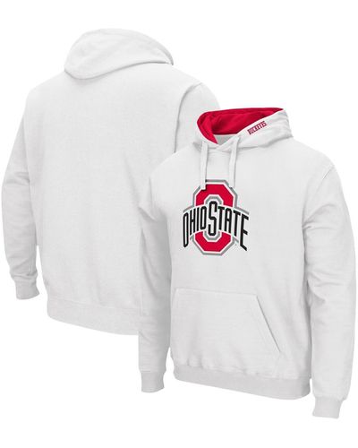 Colosseum Athletics Ohio State Buckeyes Arch & Logo 3.0 Pullover Hoodie - White