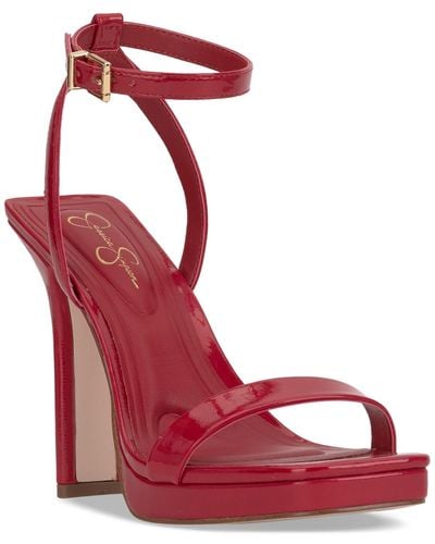 Jessica Simpson Adonia Ankle-strap Platform Sandals - Red
