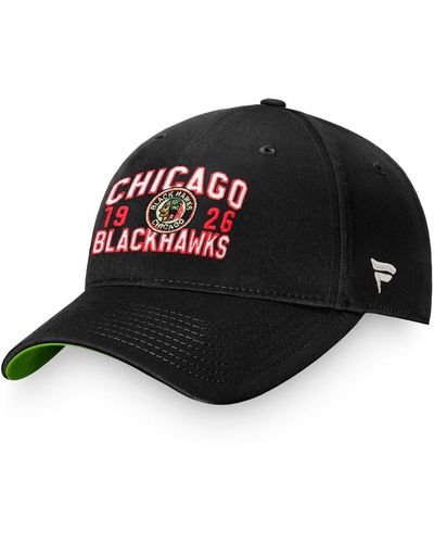 Fanatics Chicago Hawks True Classic Retro Adjustable Hat - Black