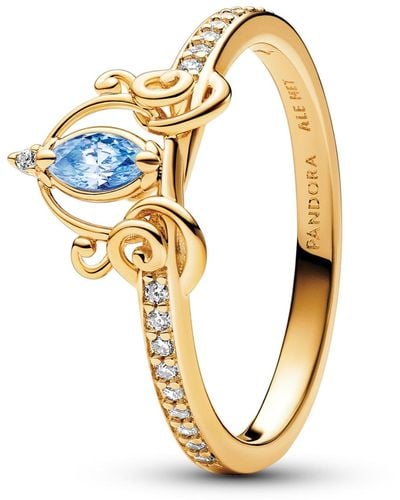 PANDORA 14k Gold-plated Disney Cinderella Ring - Metallic