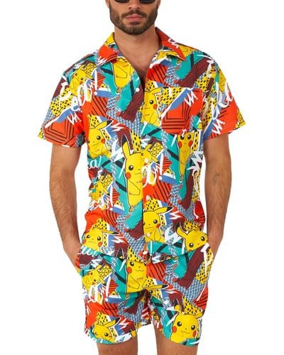 Opposuits Short-sleeve Pikachu Graphic Shirt & Shorts Set - Multicolor