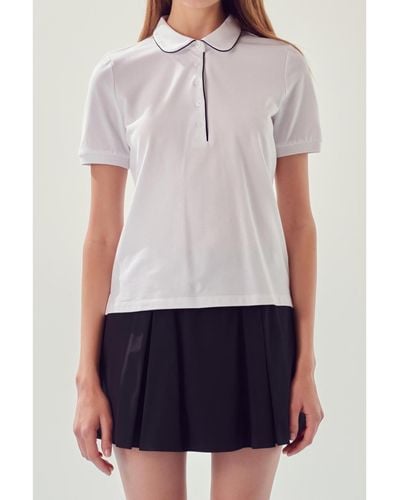 English Factory Sportwear Knit Polo Shirt - White
