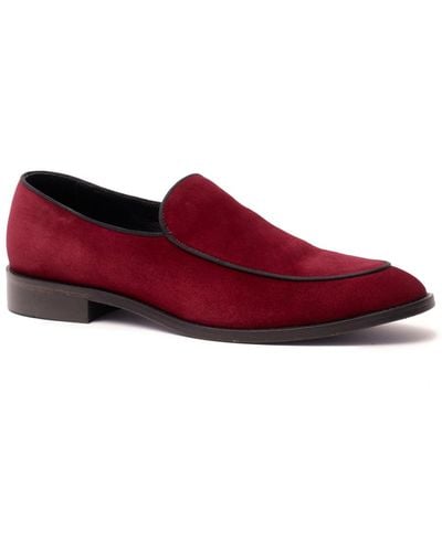 Anthony Veer Craige Suede Slip-on Loafers - Red